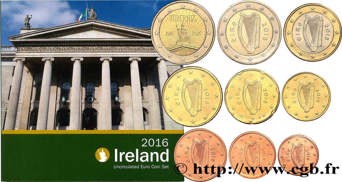 IRELAND REPUBLIC SÉRIE Euro BRILLANT UNIVERSEL 2016 Brilliant Uncirculated