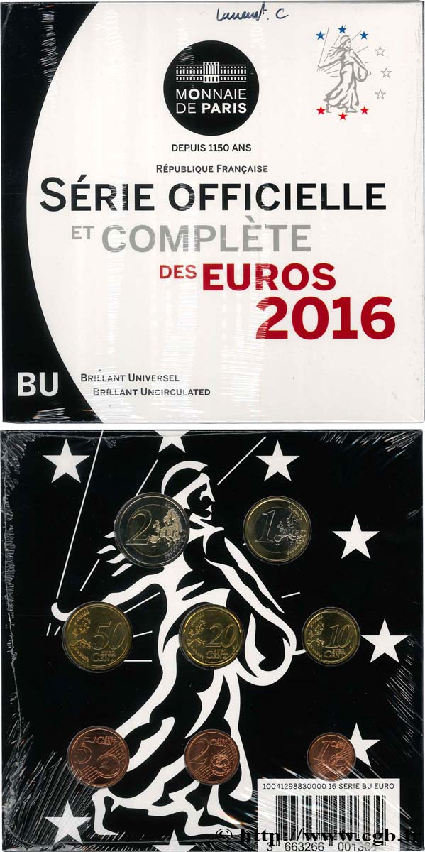 FRANCIA SÉRIE Euro BRILLANT UNIVERSEL  2016 BU