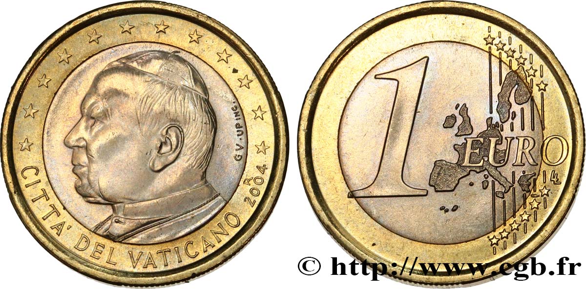 VATICAN 1 Euro JEAN - PAUL II 2004 SPL