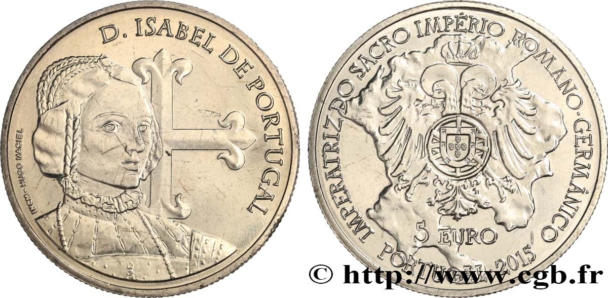 PORTUGAL 5 Euro ISABEL DE PORTUGAL 2015 SPL