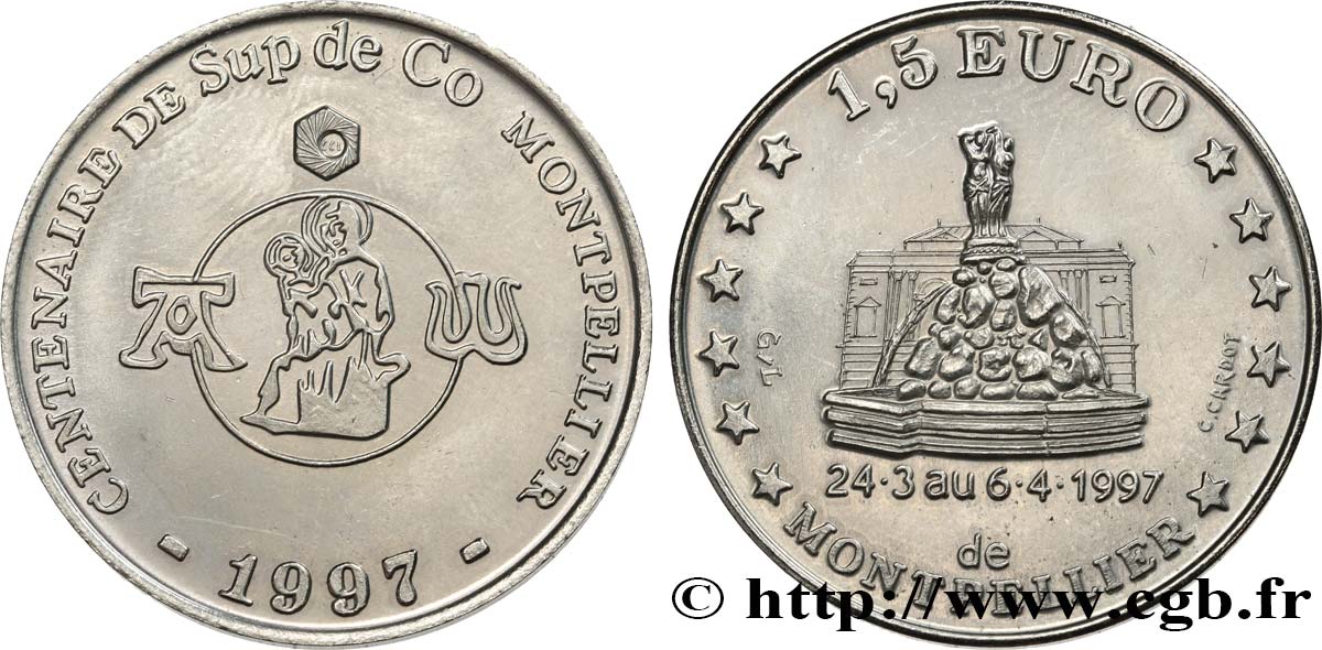 FRANKREICH 1,5 Euro de Montpellier (24 mars - 6 avril 1997) 1997