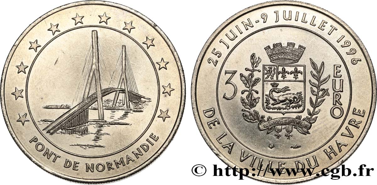 FRANCIA 3 Euro du Havre (25 juin - 9 juillet 1996) 1996 MS