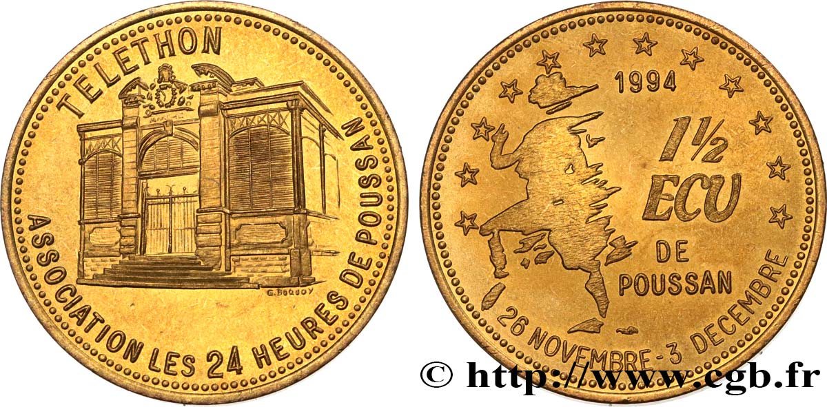 FRANKREICH 1,5 Euro de Poussan (26 novembre - 3 décembre 1994) 1994