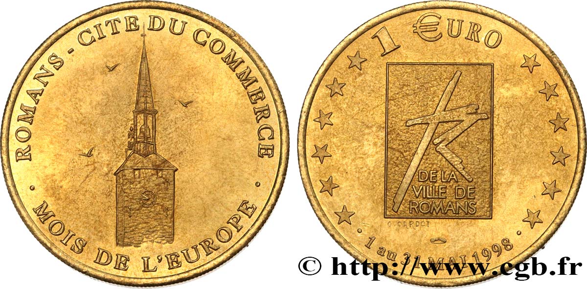 FRANCE 1 Euro de Romans (1 - 31 mai 1998) 1998 TTB+