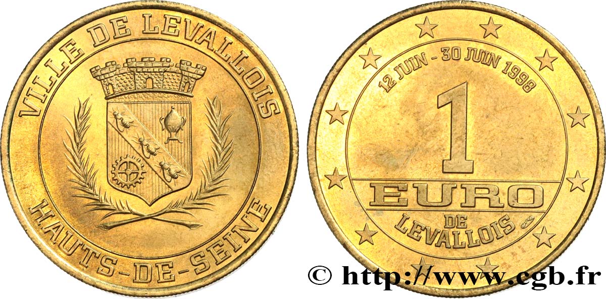 FRANCIA 1 Euro de Levallois (12 - 30 juin 1998) 1998 BB