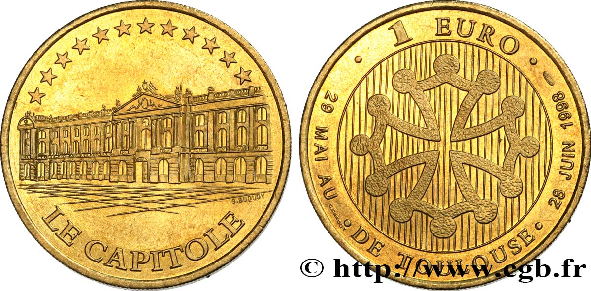FRANKREICH 1 Euro Toulouse (29 mai - 28 juin 1998) 1998