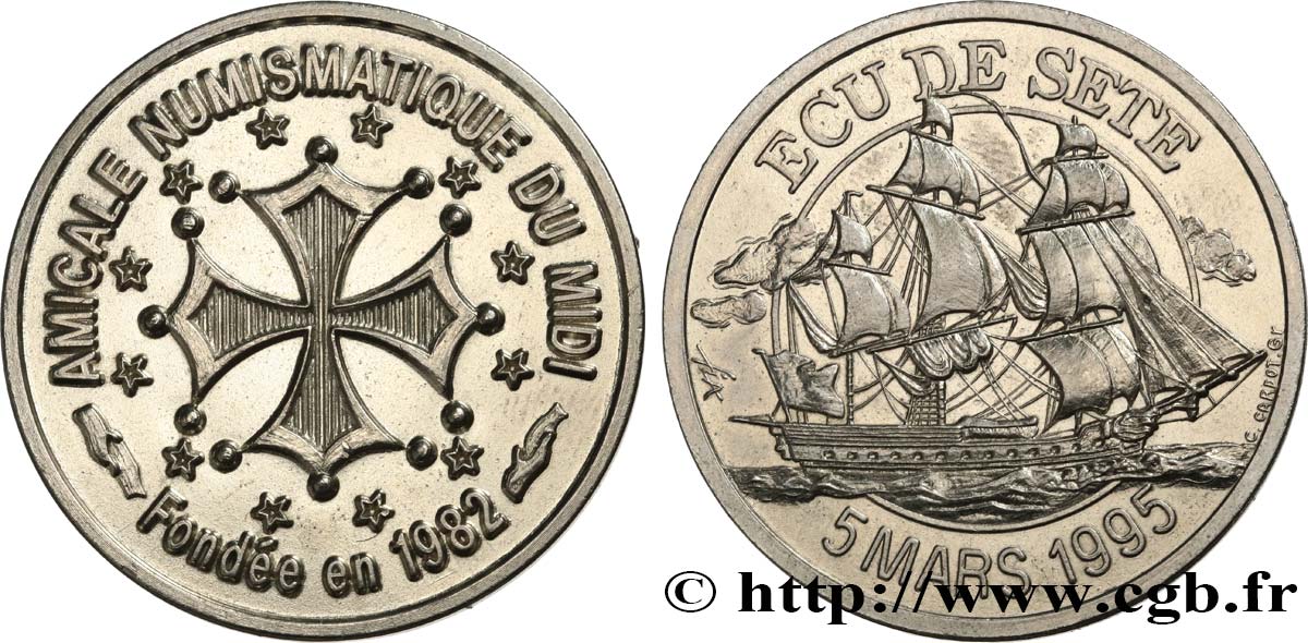 FRANCE 1 Écu de Sète 1995 SPL