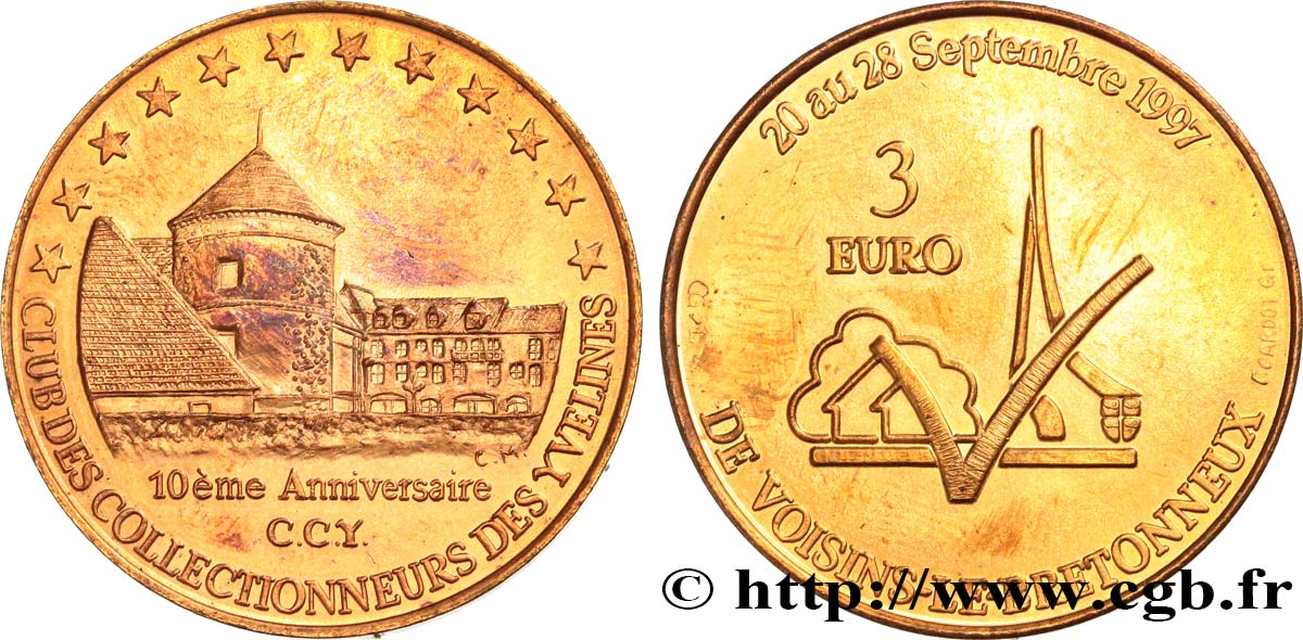 FRANKREICH 3 Euro de Voisins-le-Bretonneux (20 - 28 septembre 1997) 1997