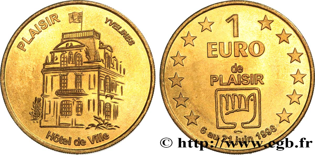 FRANCIA 1 Euro de Plaisir (6 - 21 juin 1998) 1998 EBC