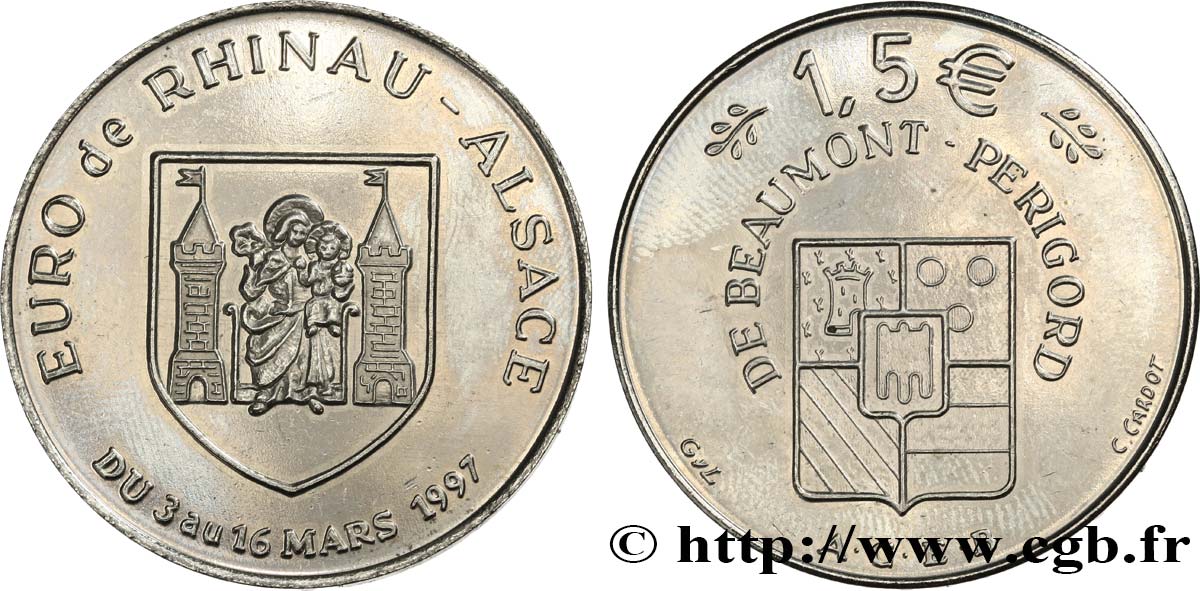 FRANCIA 1,5 Euro de Beaumont-du-Périgord (3 - 16 mars 1997) 1997 SPL