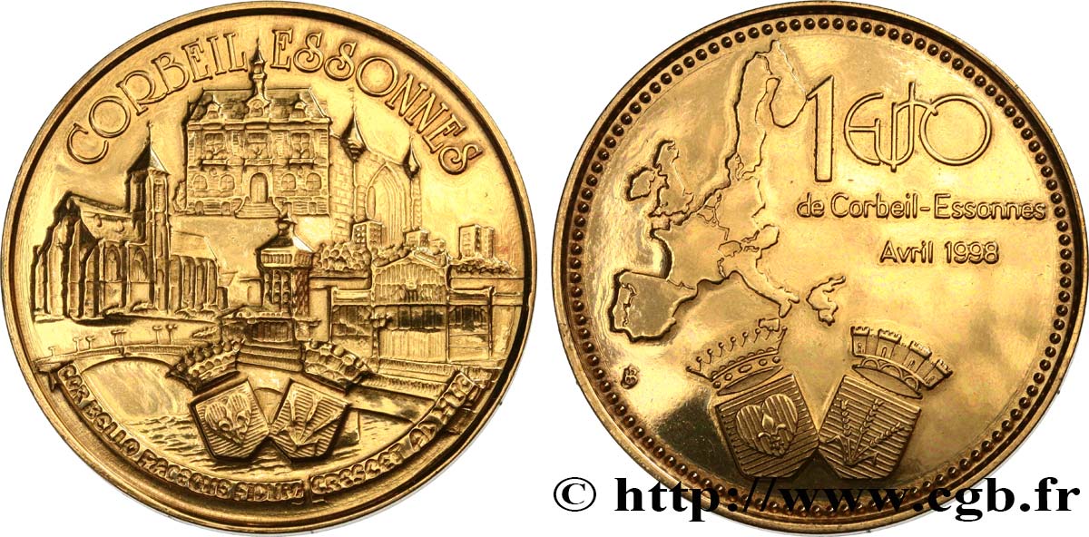 FRANCIA 1 Euro de Corbeil-Essonnes (avril 1998) 1998 MS
