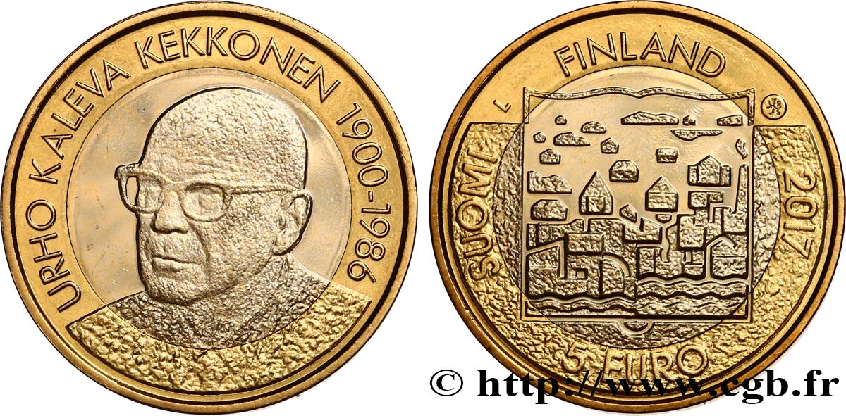 FINLANDE 5 Euro URHO KALEVA KEKKONEN 2017 SPL