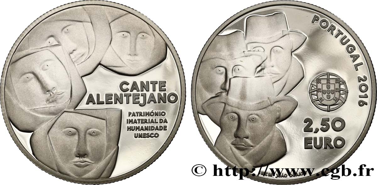 PORTOGALLO 2,5 Euro COLCHAS DE CASTELO BRANCO 2015 FDC
