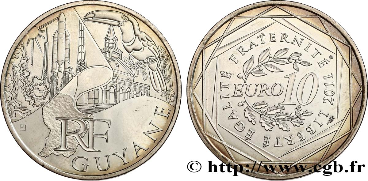 FRANCE 10 Euro des RÉGIONS - GUYANE 2011 MS
