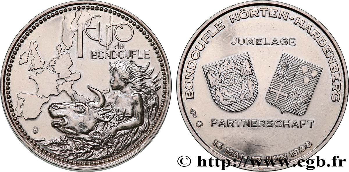 FRANCIA 1 Euro de Bondoufle (16 mai - 15 juin 1998) 1998 MS