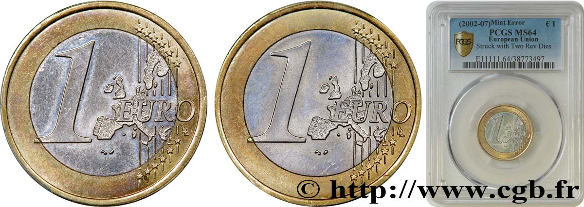 EUROPEAN CENTRAL BANK 1 euro, double face commune n.d. MS64