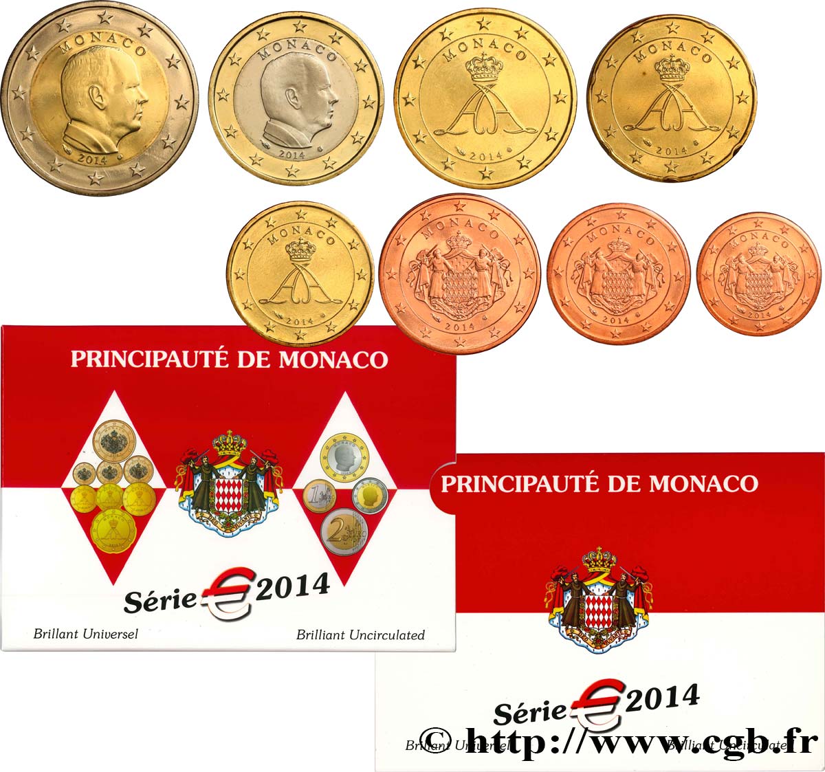 MONACO SÉRIE Euro BRILLANT UNIVERSEL 2014 BU