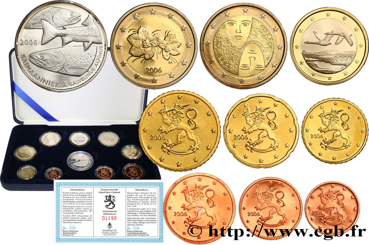 FINLANDIA COFFRET Euro BELLE ÉPREUVE - Médaille argent 2006 Prueba