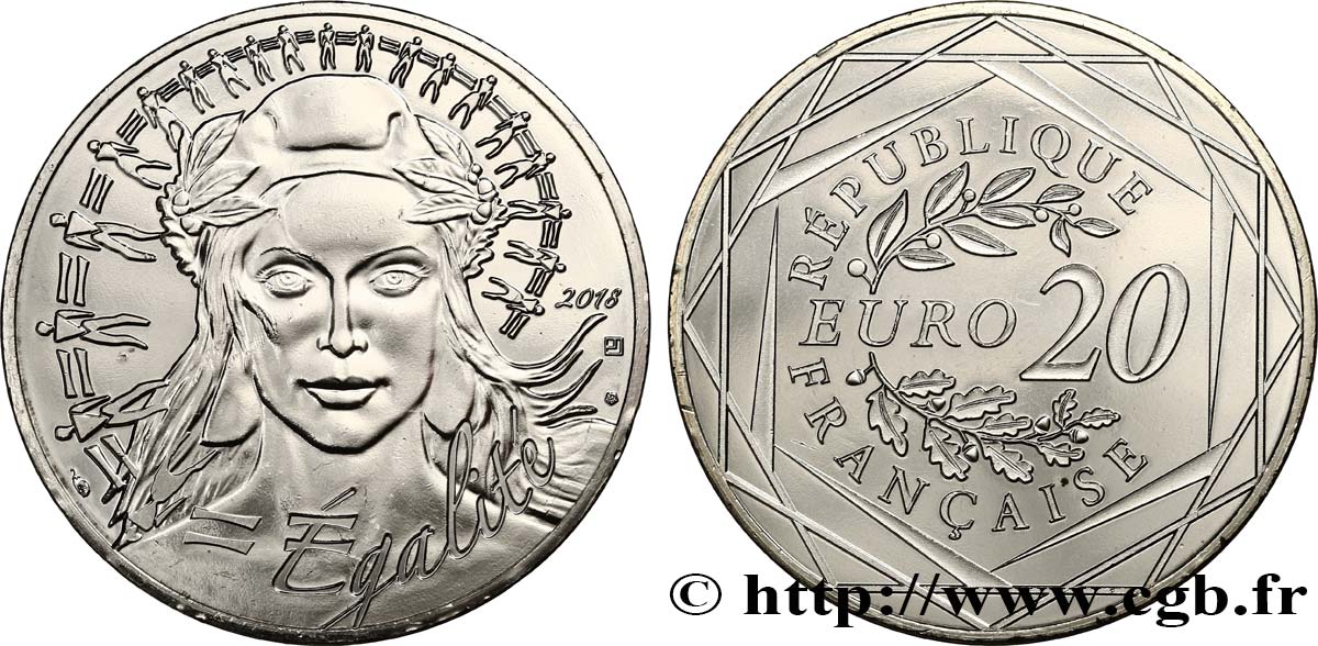 FRANCE 20 Euro MARIANNE 2018 MS