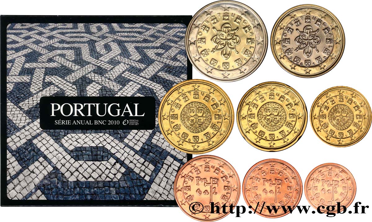 PORTUGAL SÉRIE Euro BRILLANT UNIVERSEL  2010 BU