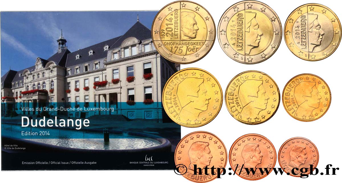 LUXEMBURG SÉRIE Euro BRILLANT UNIVERSEL - Ville de Dudelange 2014