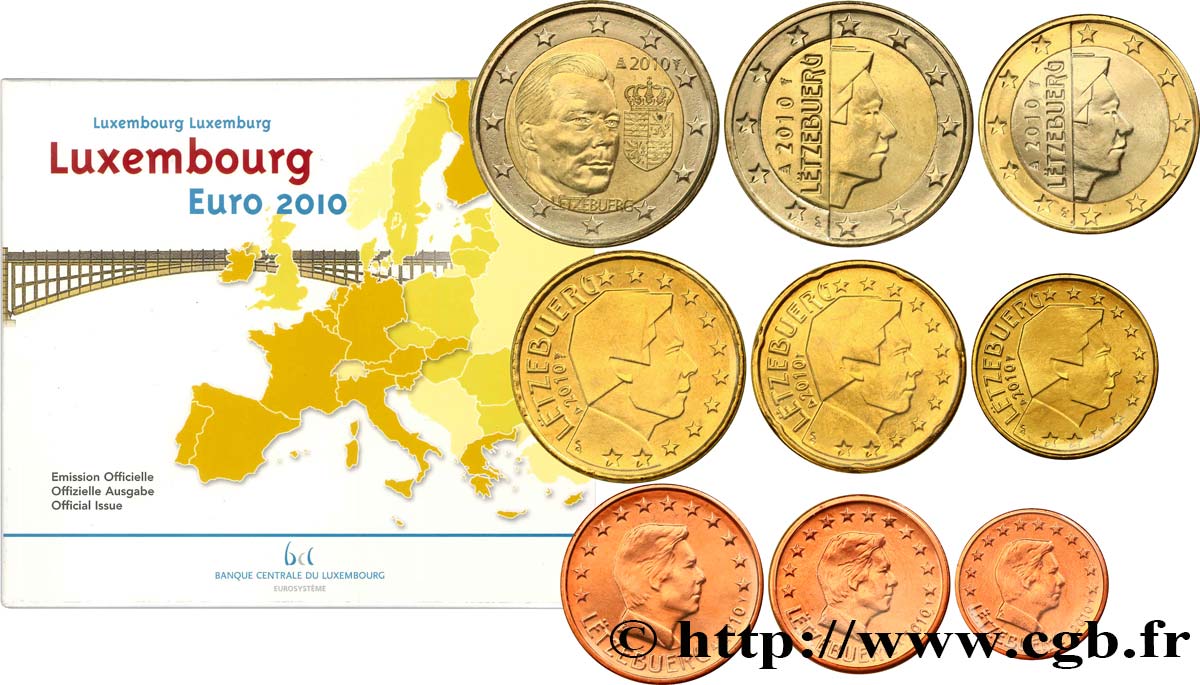 LUSSEMBURGO SÉRIE Euro BRILLANT UNIVERSEL  2010 BU