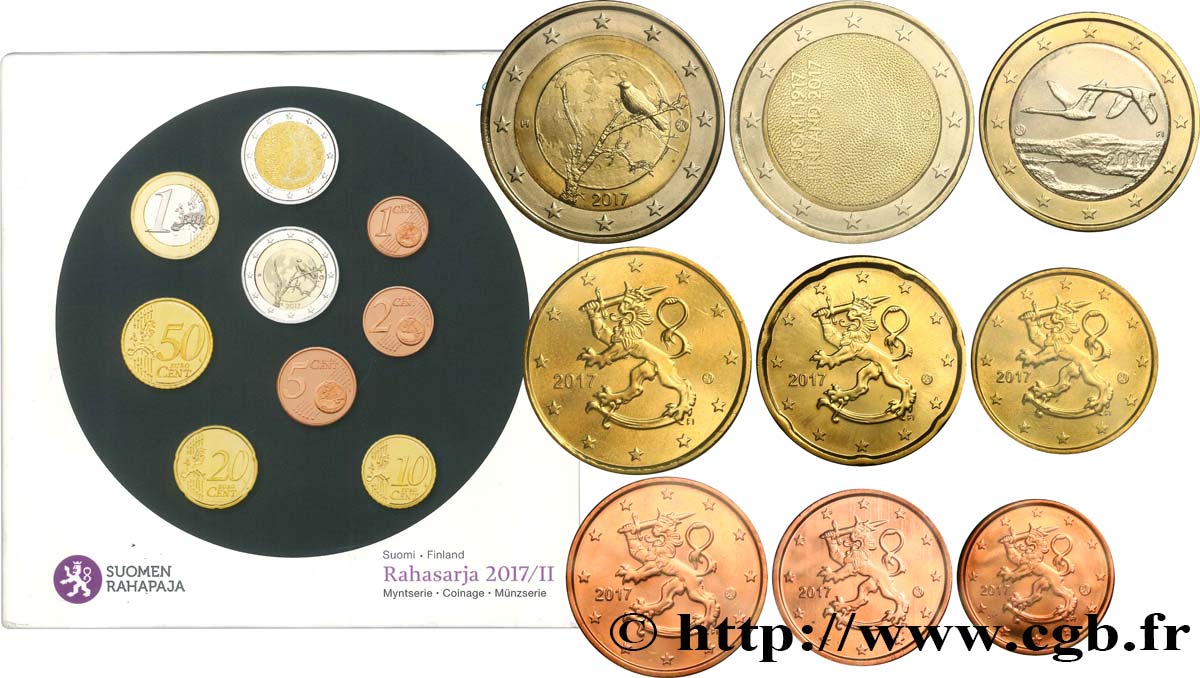 FINLAND SÉRIE Euro BRILLANT UNIVERSEL II - COINAGE 2017 Brilliant Uncirculated