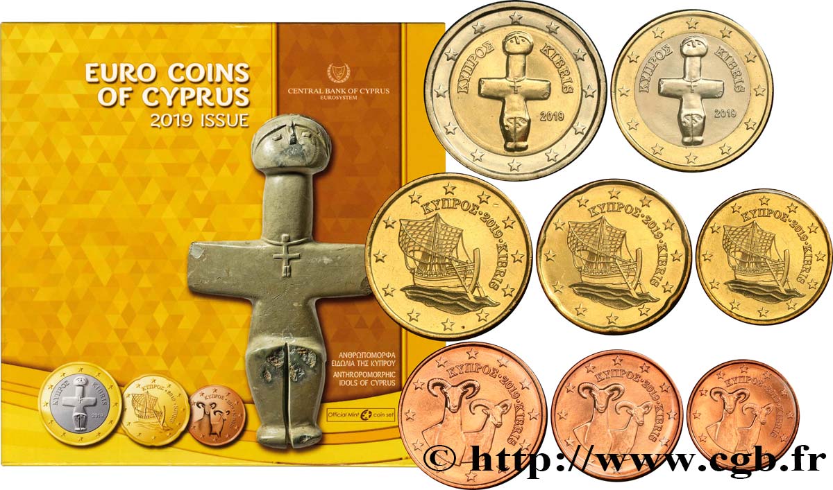CHYPRE SÉRIE Euro BRILLANT UNIVERSEL - Idole de Pomos 2019 BU
