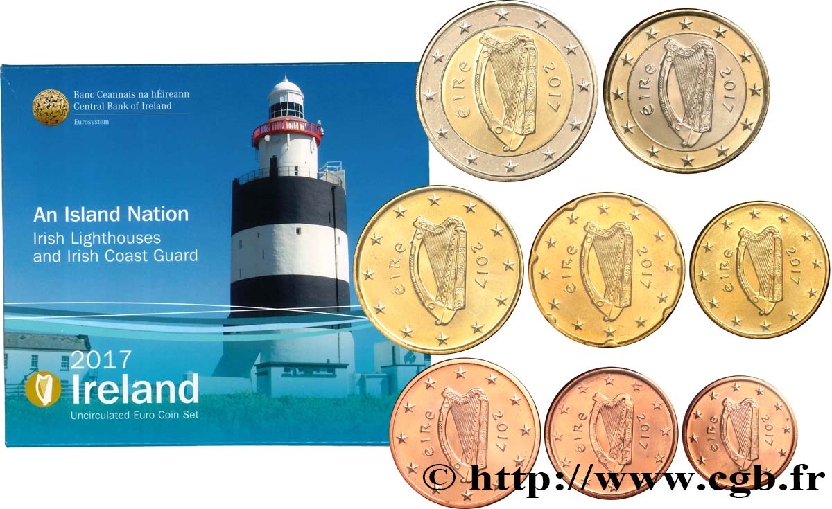 IRELAND REPUBLIC SÉRIE Euro BRILLANT UNIVERSEL - AN ISLAND NATION 2017 Brilliant Uncirculated