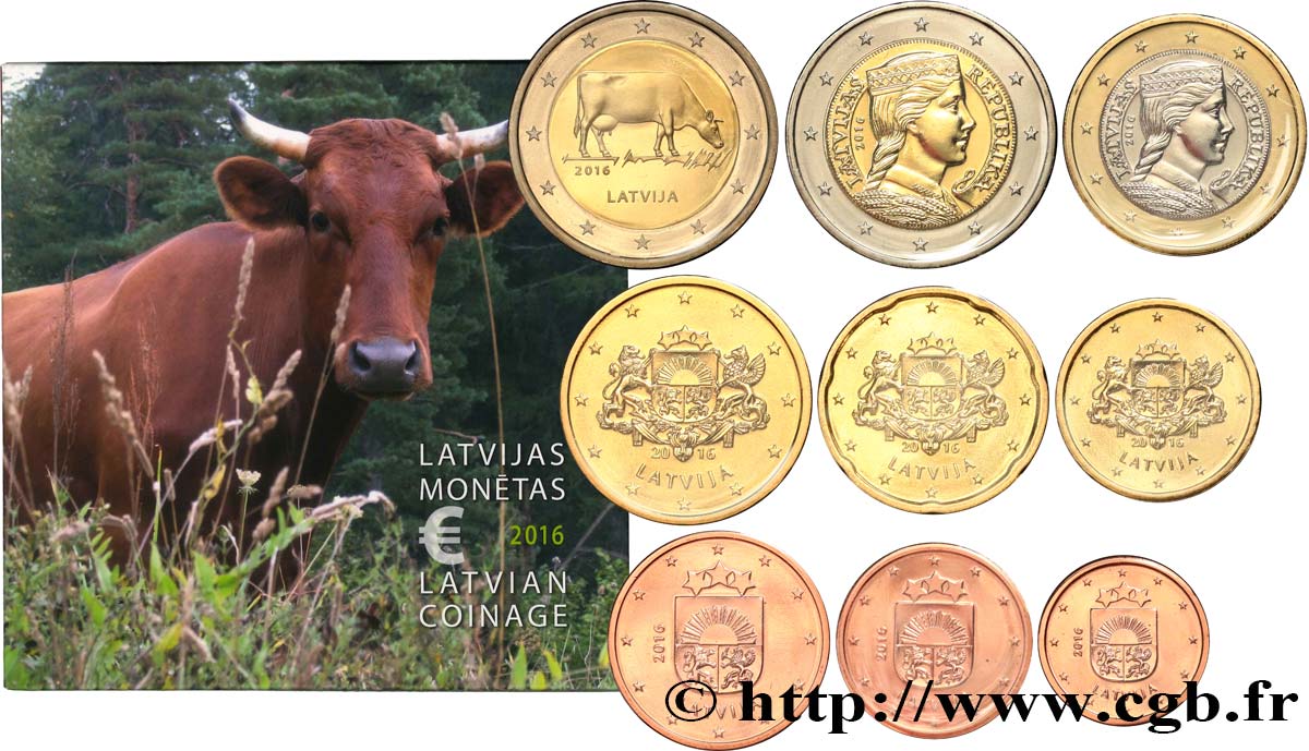 LATVIA SÉRIE Euro BRILLANT UNIVERSEL - AGRICULTURE LETTONE 2016 Brilliant Uncirculated