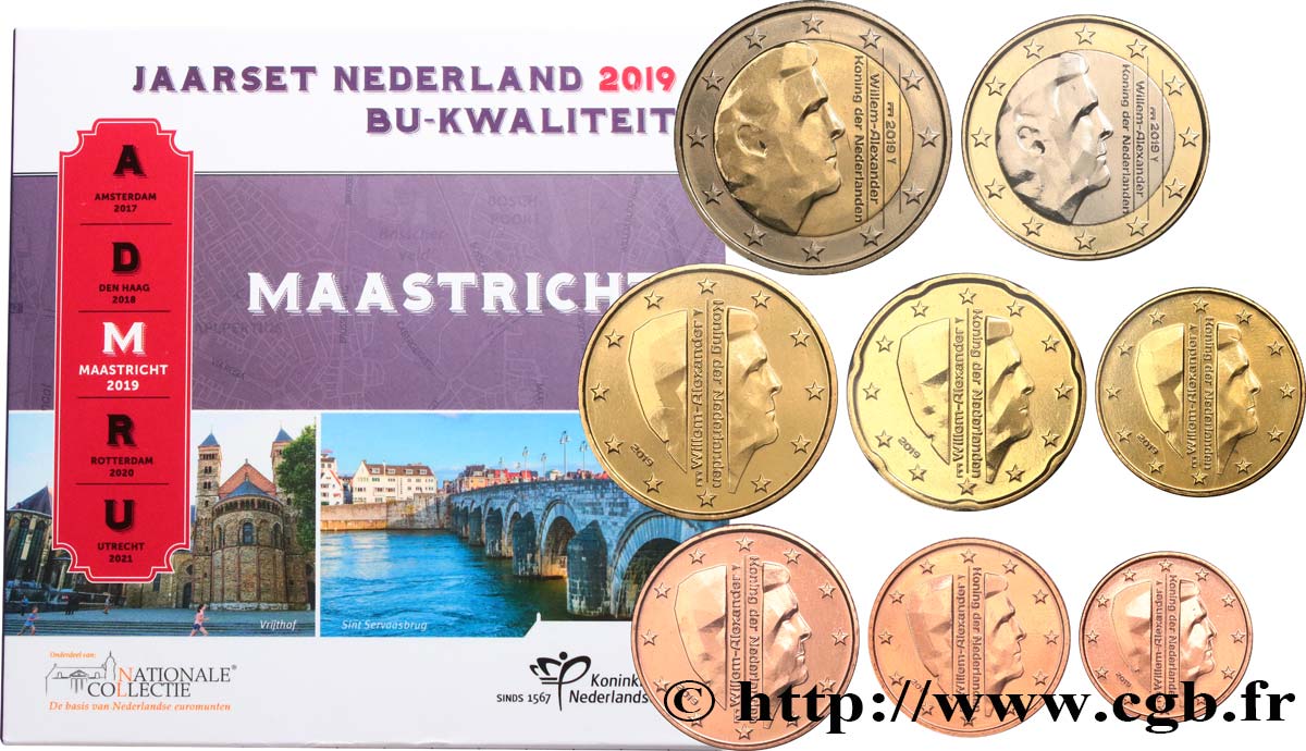 NETHERLANDS SÉRIE Euro BRILLANT UNIVERSEL - MAASTRICHT 2019 Brilliant Uncirculated