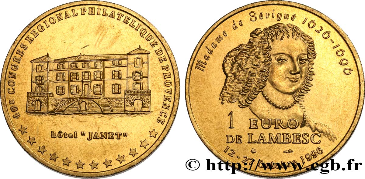 FRANKREICH 1 Euro de Lambesc (12 - 27 octobre 1996) 1996