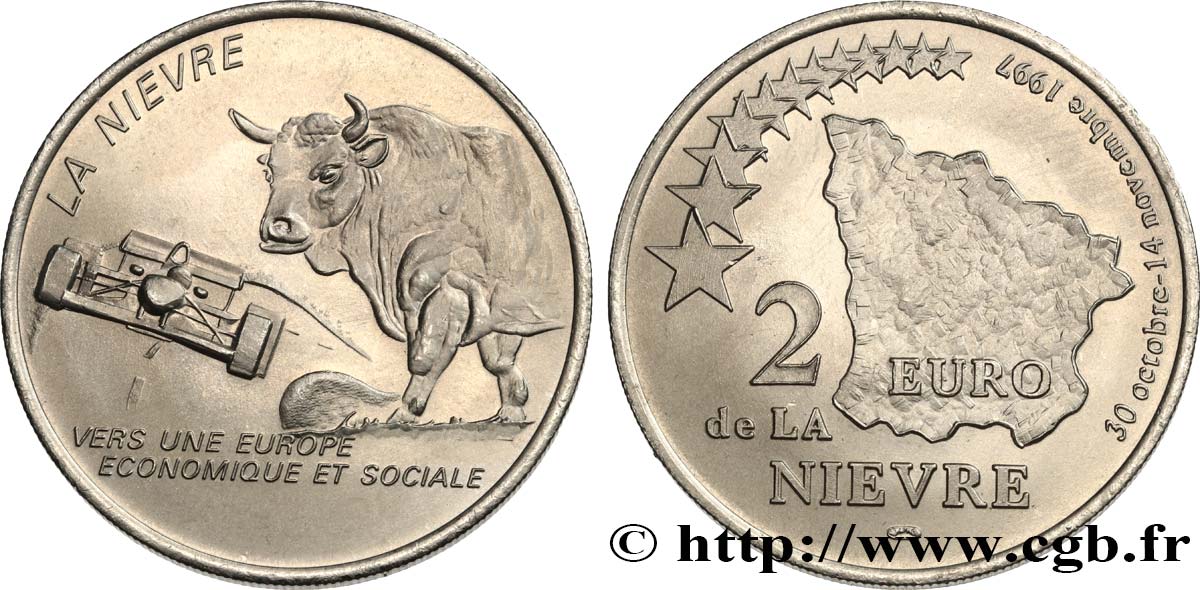 FRANKREICH 2 Euro de La Nièvre (30 octobre - 14 novembre 1997) 1997