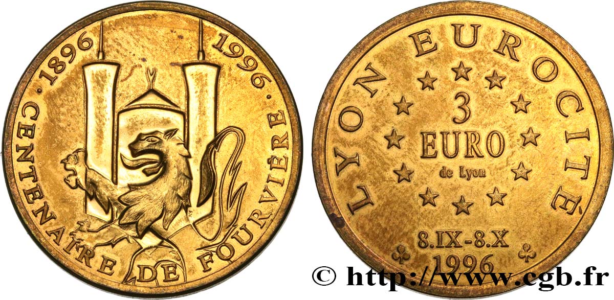 FRANCIA 1 Euro de Lyon (8 novembre - 8 décembre 1996) 1996 MS