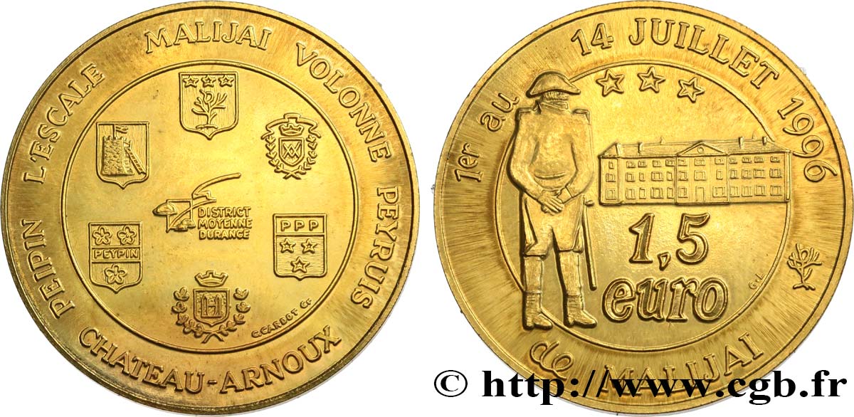 FRANCE 1,5 Euro de Malijai (1er - 14 juillet 1996) 1996 SPL