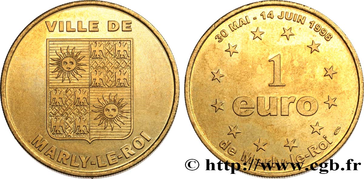 FRANKREICH 1 Euro de Marly-le-Roi (30 mai - 14 juin 1998) 1998