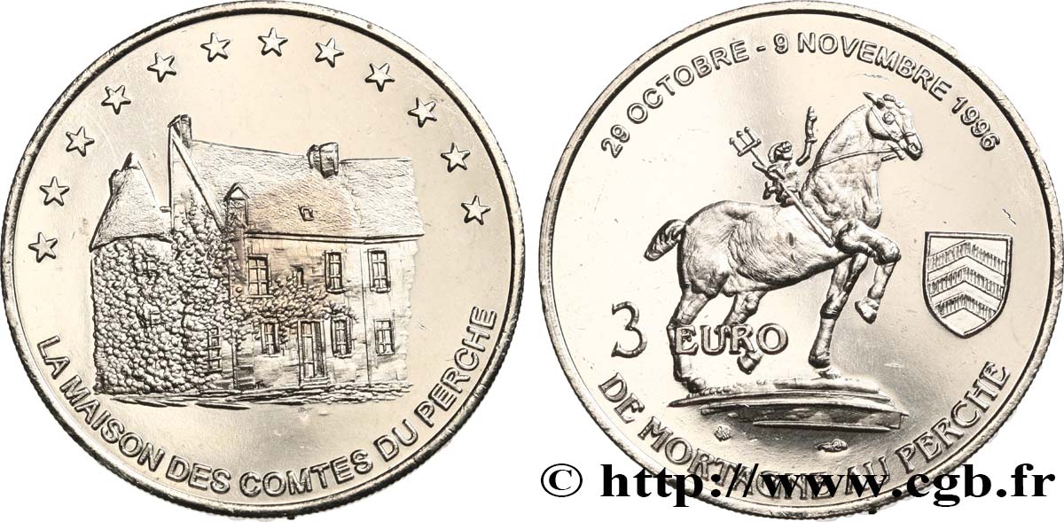 FRANKREICH 3 Euro de Mortagne-au-Perche (29 octobre - 9 novembre 1996) 1996