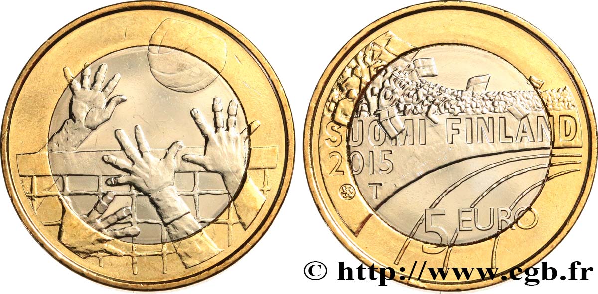 FINLAND 5 Euro VOLLEY-BALL (série sport) 2015 MS