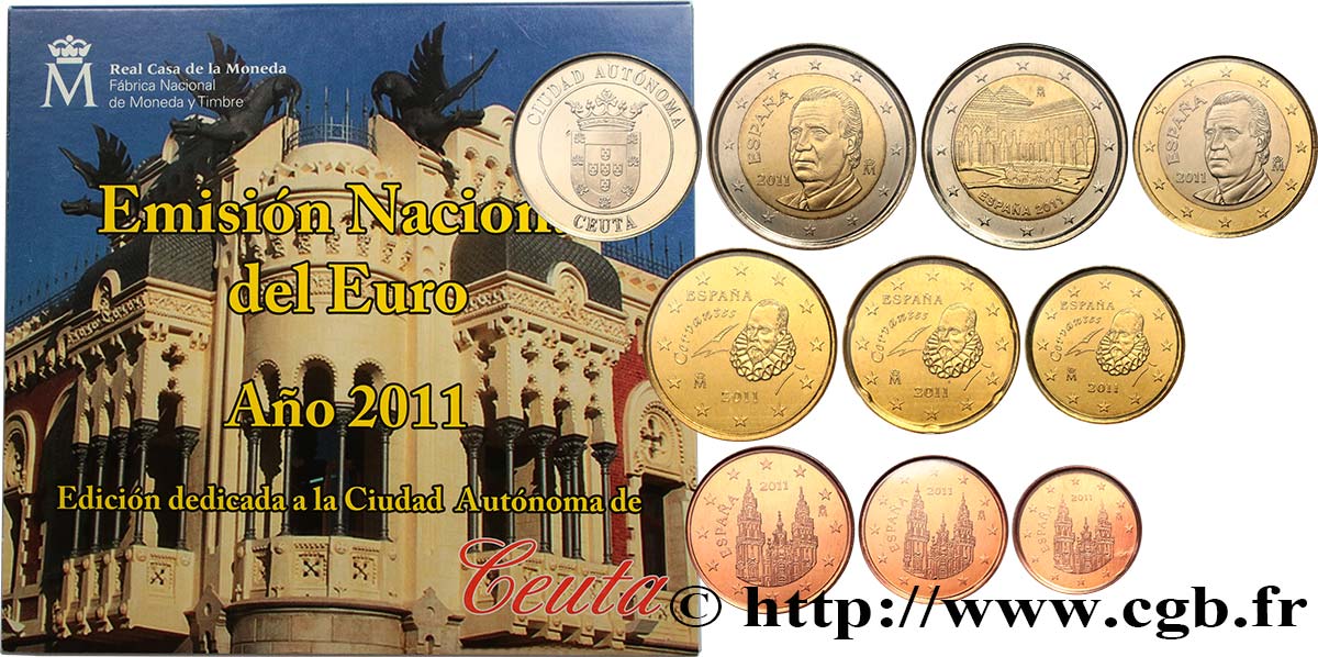SPANIEN SÉRIE Euro BRILLANT UNIVERSEL - Ceuta 2011