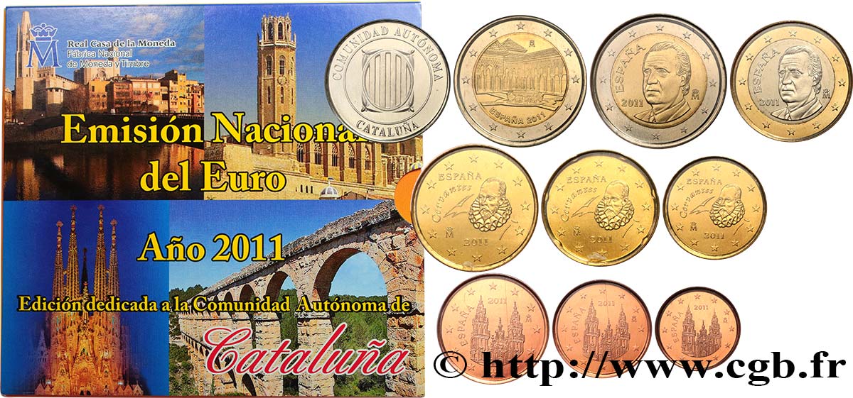 ESPAGNE SÉRIE Euro BRILLANT UNIVERSEL - Catalogne 2011 BU