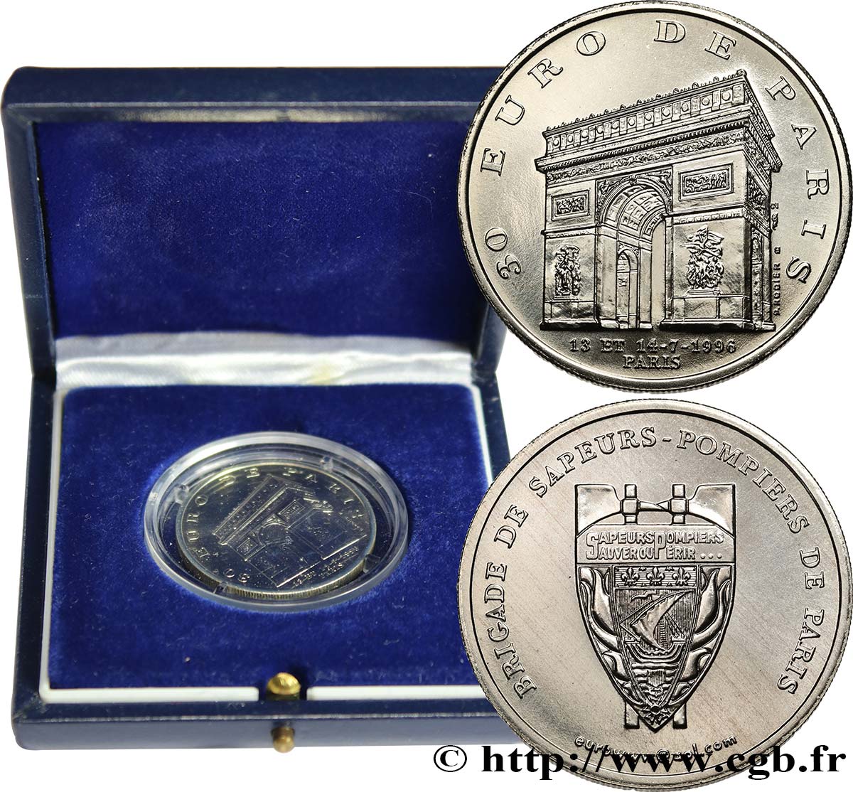 FRANCIA 30 Euro de Paris (13 et 14 juillet 1996) - Brigade des sapeurs-pompiers de Paris 1996 MS