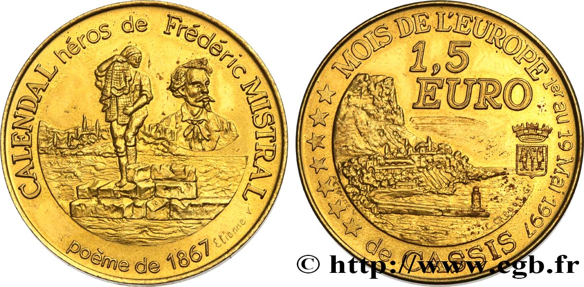 FRANCIA 1,5 Euro de Cassis (1 - 19 mai 1997) 1997 EBC