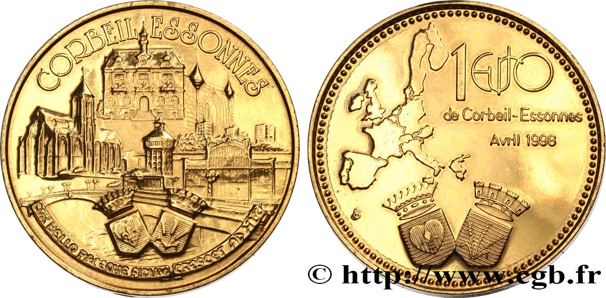 FRANCIA 1 Euro de Corbeil-Essonnes (avril 1998) 1998 MS