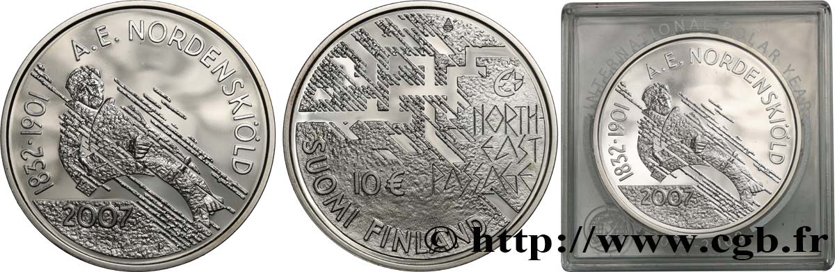 FINLANDIA 10 Euro INTERNATIONAL POLAR YEAR 2007 BU