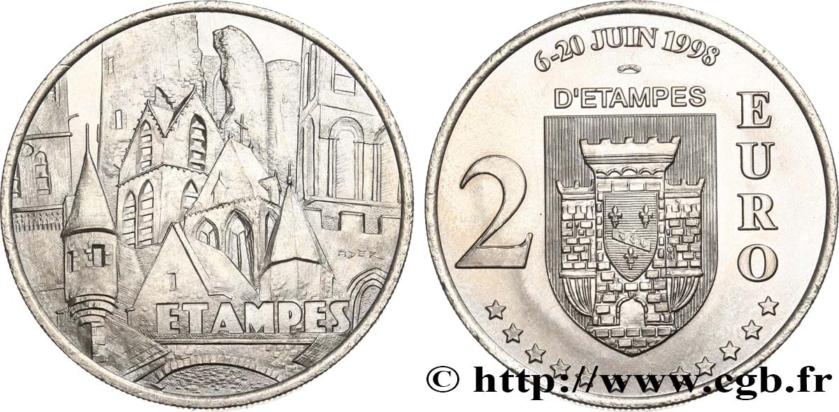 FRANCIA 2 Euro d’Étampes (6 - 20 juin 1998) 1998 MS