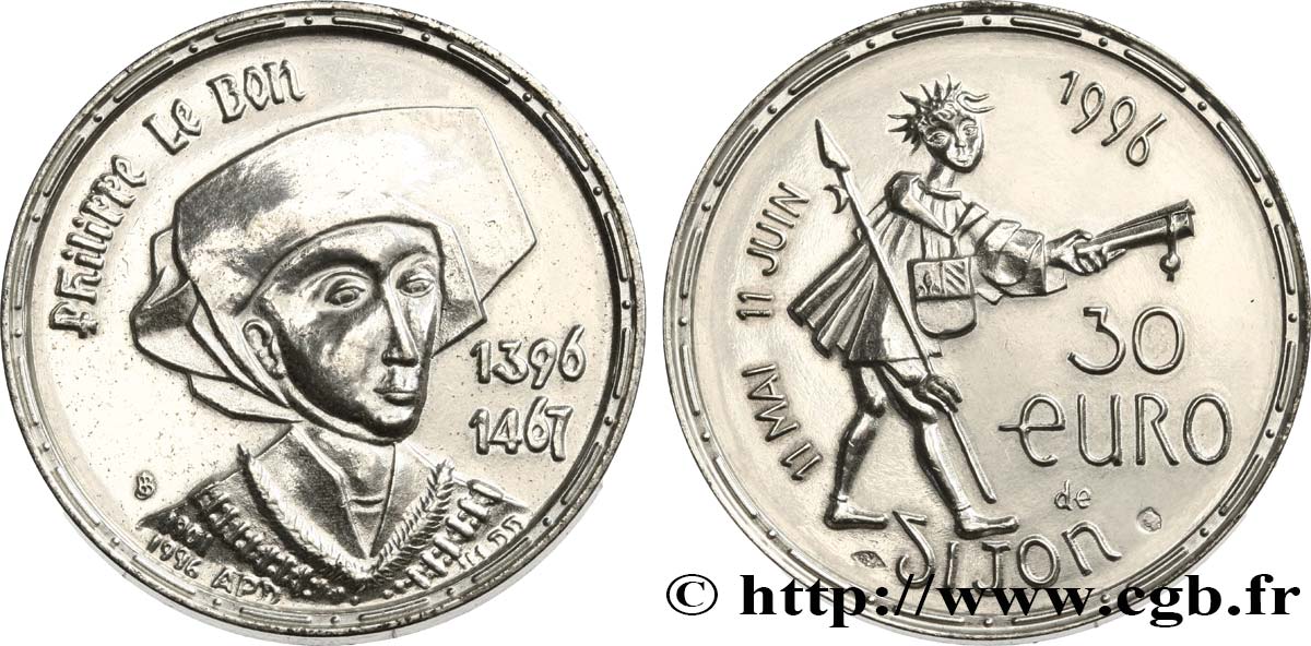 FRANCIA 30 Euro de Dijon (11 mai - 11 juin 1996) 1996 MS