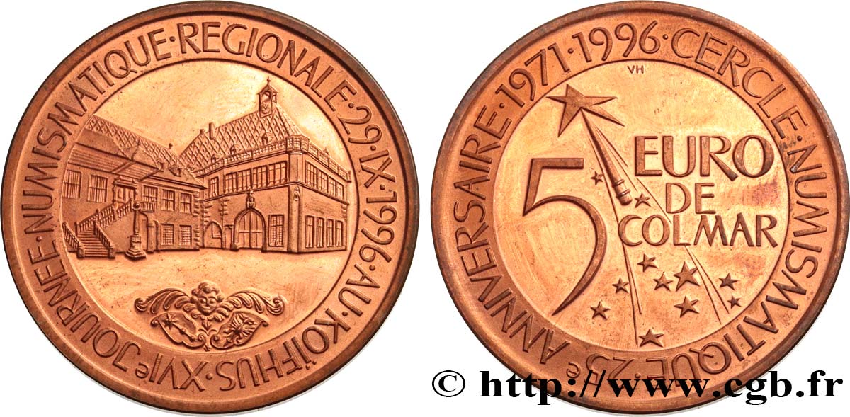FRANCIA 5 Euro de Colmar  1996 MS