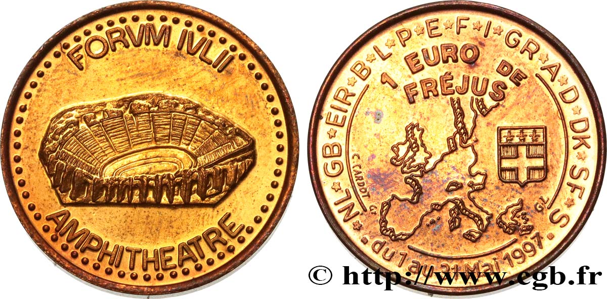 FRANCIA 1 Euro de Fréjus (1er - 31 mai 1997) 1997 EBC