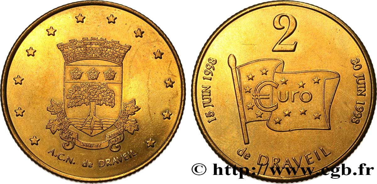 FRANCIA 2 Euro de Draveil (15 - 30 juin 1998) 1998 EBC