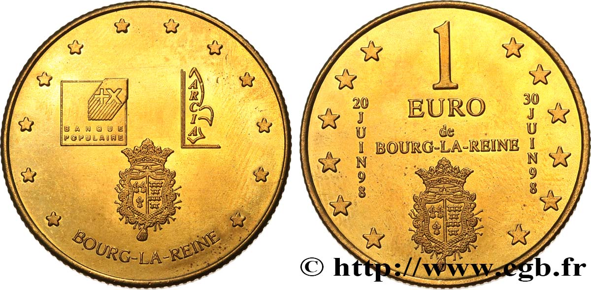 FRANKREICH 1 Euro de Bourg-la-Reine (20 - 30 juin 1998) 1998